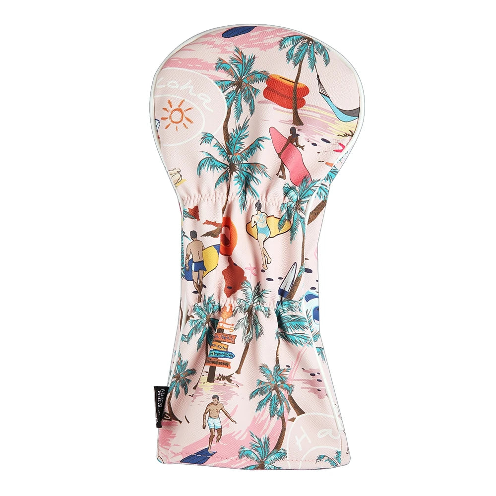 Palm Beach Golf Head Cover - detail view | Noggin Golf
