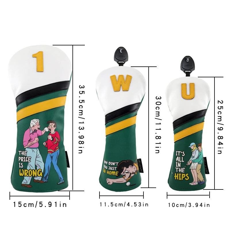 It's All In The Hips Golf Wood Cover - angle view | Noggin Golf