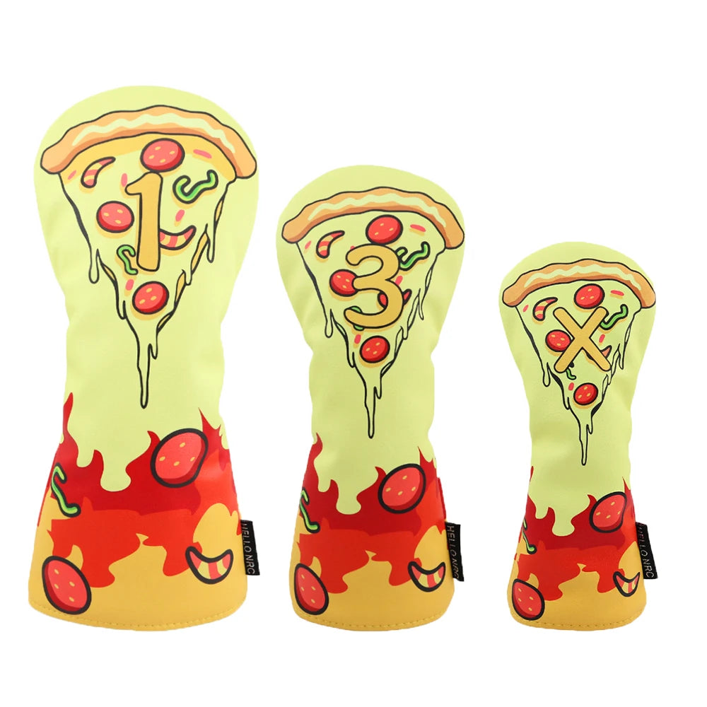 Pizza Party Golf Head Cover Set - Pizza Party Golf Head Cover Set - view 12 | Noggin Golf | Noggin Golf