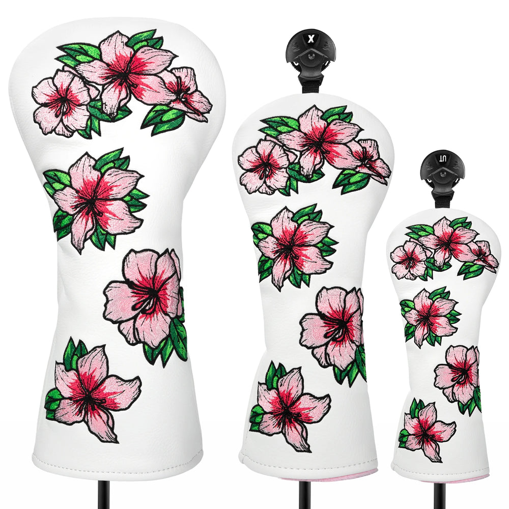 Spring Flower Golf Head Cover Set - front view | Noggin Golf