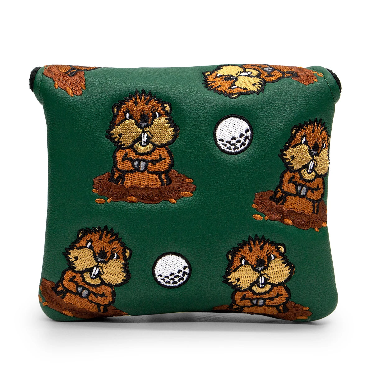 Green Leather Animal Golf Head Cover Set - view 6 | Noggin Golf