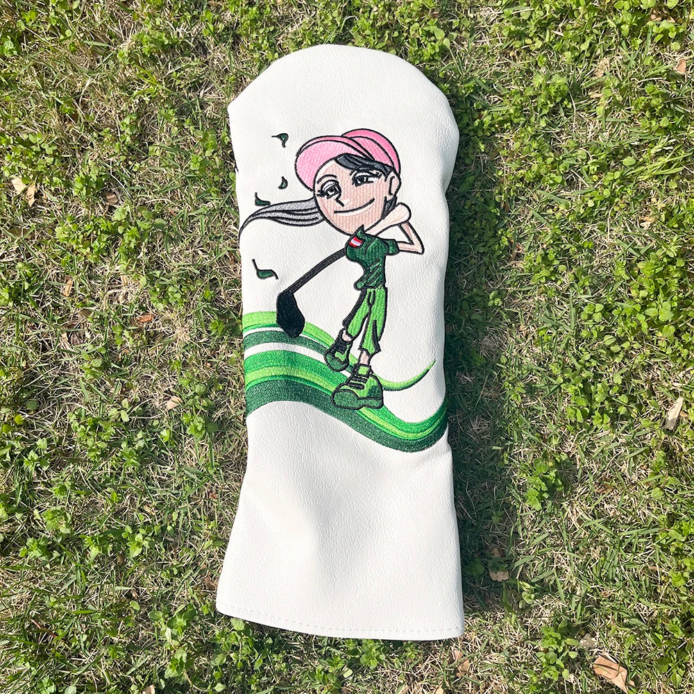 Pink Floral Golf Head Cover Set - Pink Floral Golf Head Cover Set - view 6 | Noggin Golf | Noggin Golf