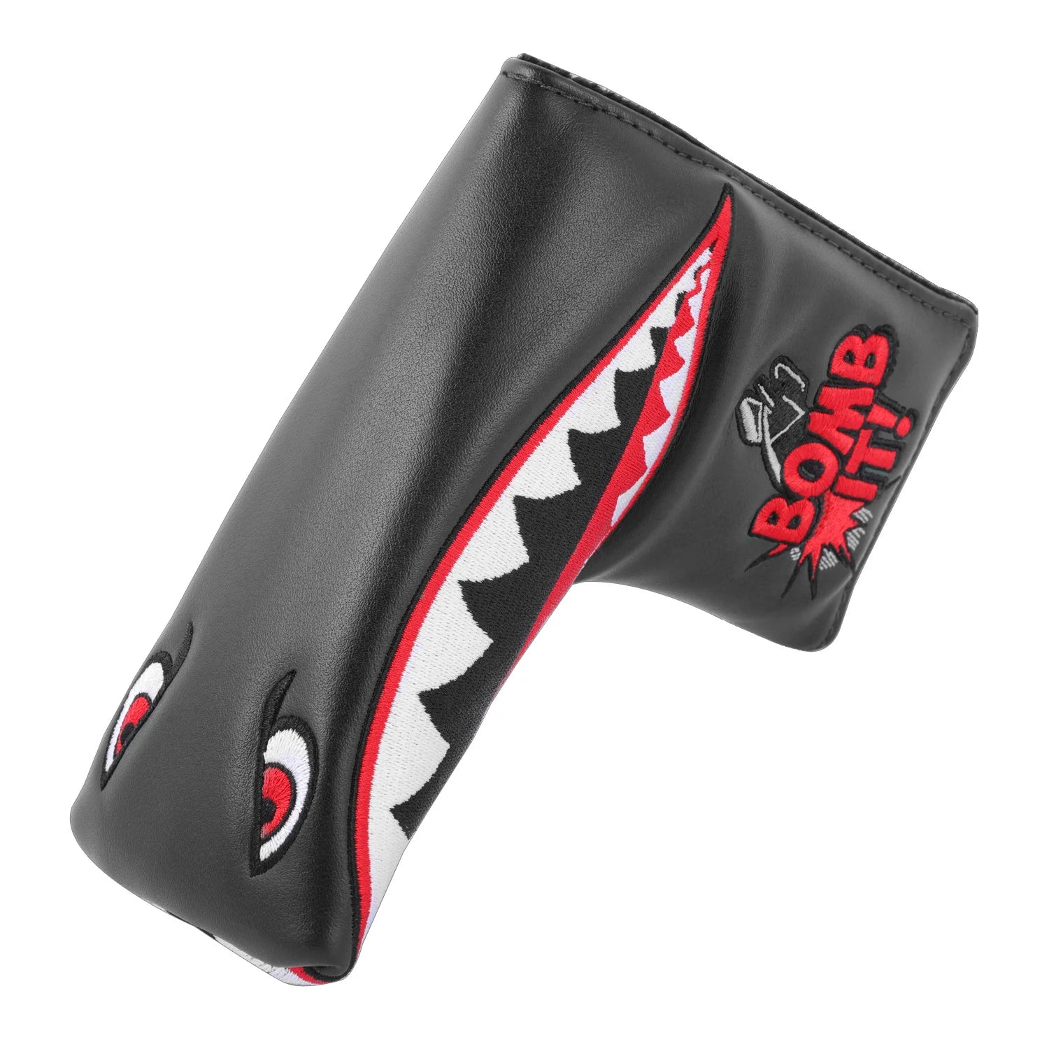 Shark Attack Golf Head Cover - Green - lifestyle shot | Noggin Golf