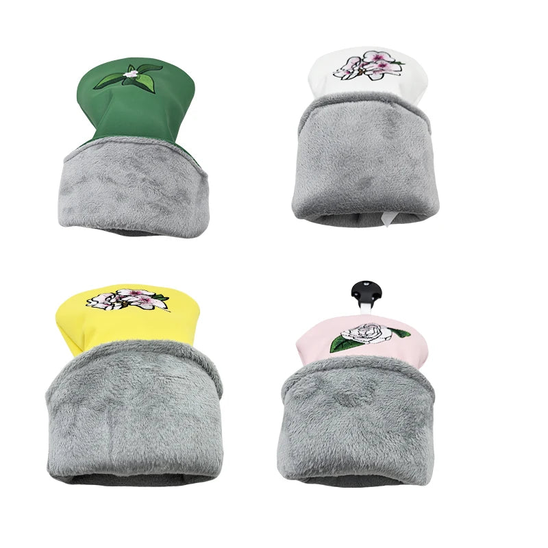 Embroidered Flower Golf Head Cover - lifestyle shot | Noggin Golf