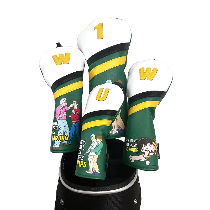It's All In The Hips Golf Wood Cover - detail view | Noggin Golf