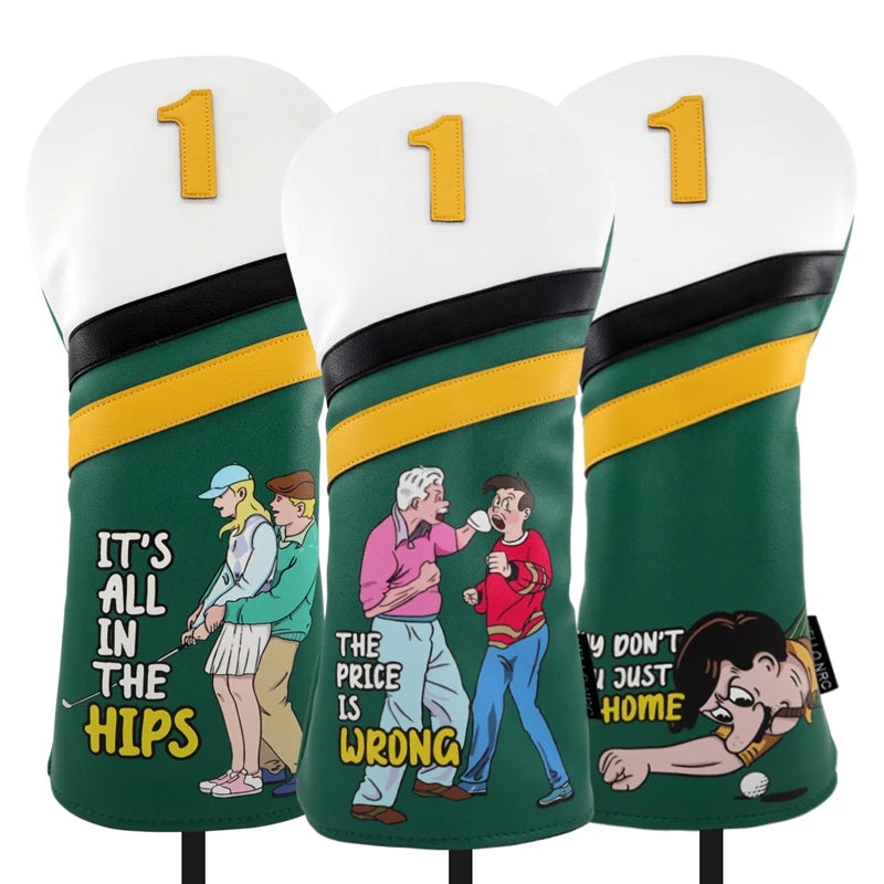 It's All In The Hips Golf Wood Cover - funny head covers golf head cover by Noggin Golf