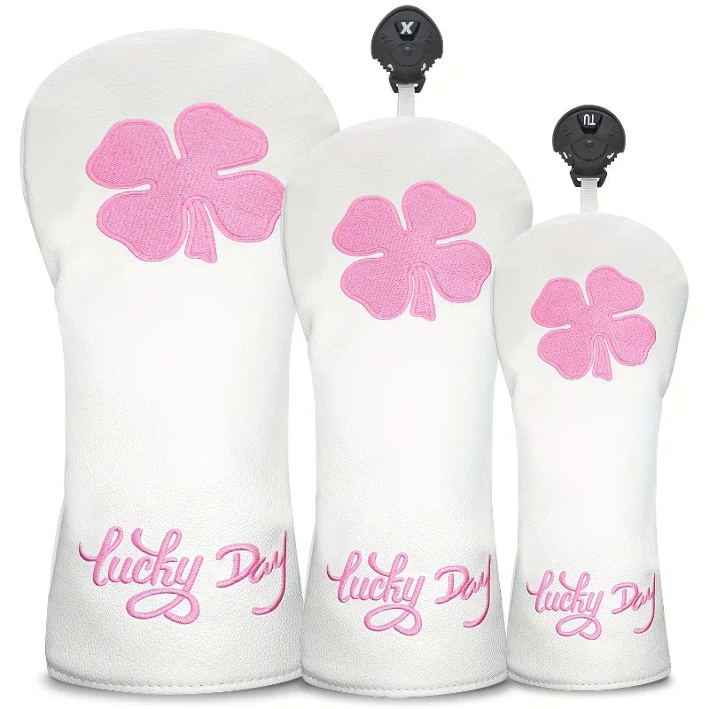 Lucky Clover Pink Golf Head Cover - Lucky Clover Pink Golf Head Cover - view 7 | Noggin Golf | Noggin Golf