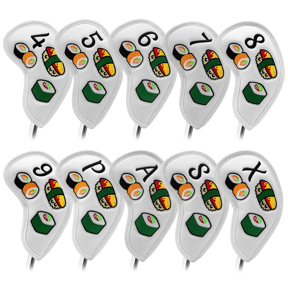 Mooning Golfer FU Golf Head Cover Set - Mooning Golfer FU Golf Head Cover Set - angle view | Noggin Golf | Noggin Golf