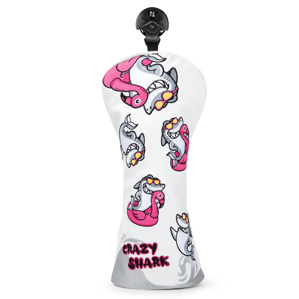Crazy Shark Attack Golf Head Cover - Crazy Shark Attack Golf Head Cover - lifestyle shot | Noggin Golf | Noggin Golf