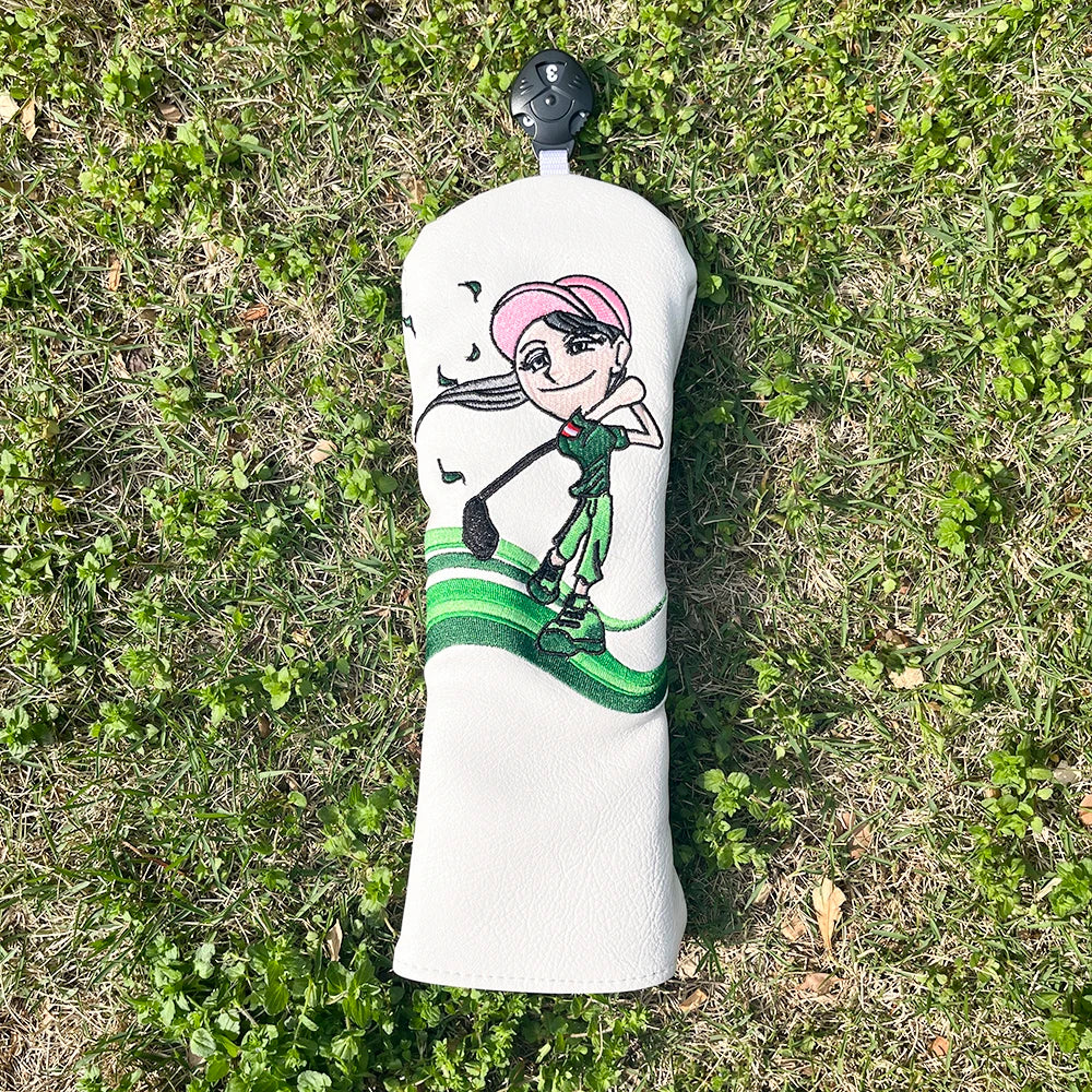 Pink Floral Golf Head Cover Set - Pink Floral Golf Head Cover Set - view 7 | Noggin Golf | Noggin Golf