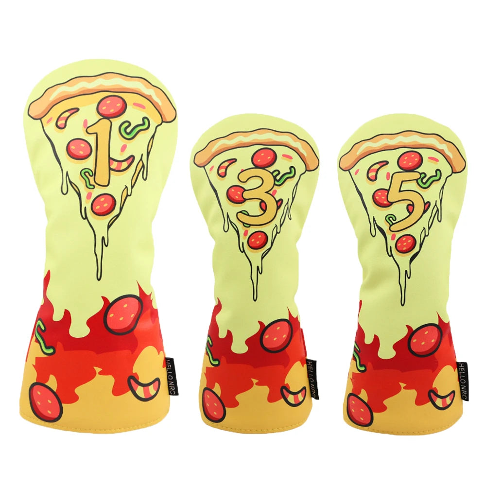 Pizza Party Golf Head Cover Set - Pizza Party Golf Head Cover Set - view 13 | Noggin Golf | Noggin Golf