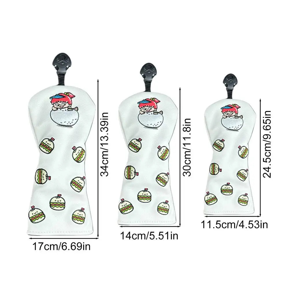 Small Pattern Golf Head Cover Set - Small Pattern Golf Head Cover Set - view 9 | Noggin Golf | Noggin Golf
