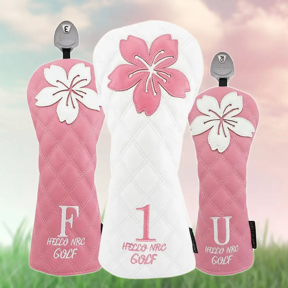 Sakura Cherry Blossom Golf Head Cover - front view | Noggin Golf