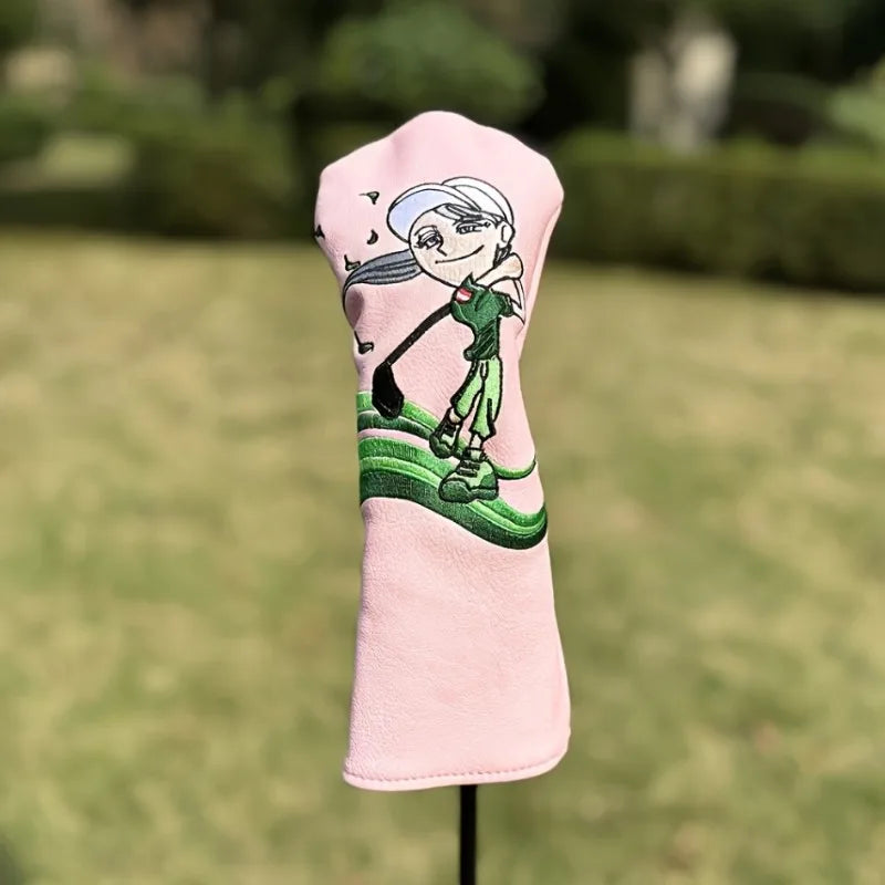 Pink Floral Golf Head Cover Set - Pink Floral Golf Head Cover Set - view 9 | Noggin Golf | Noggin Golf