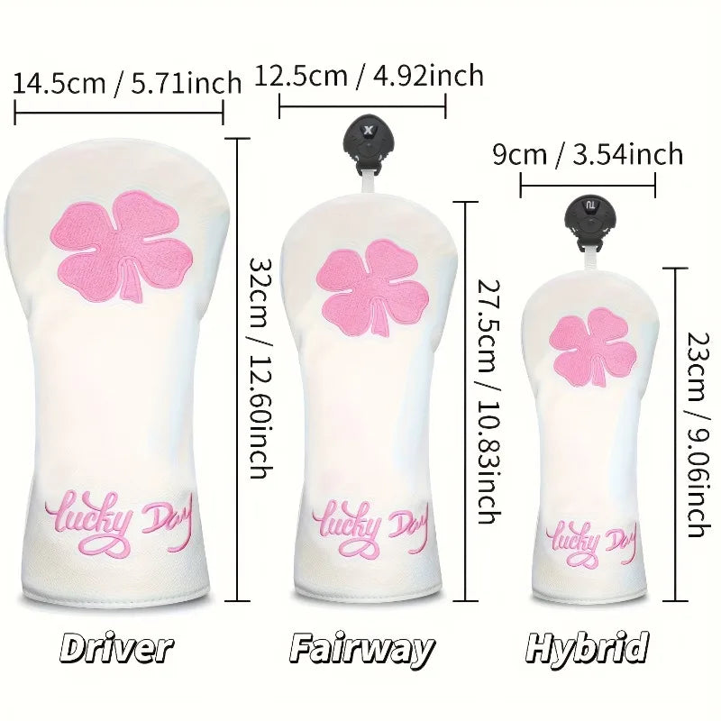 Lucky Clover Pink Golf Head Cover - Lucky Clover Pink Golf Head Cover - view 6 | Noggin Golf | Noggin Golf