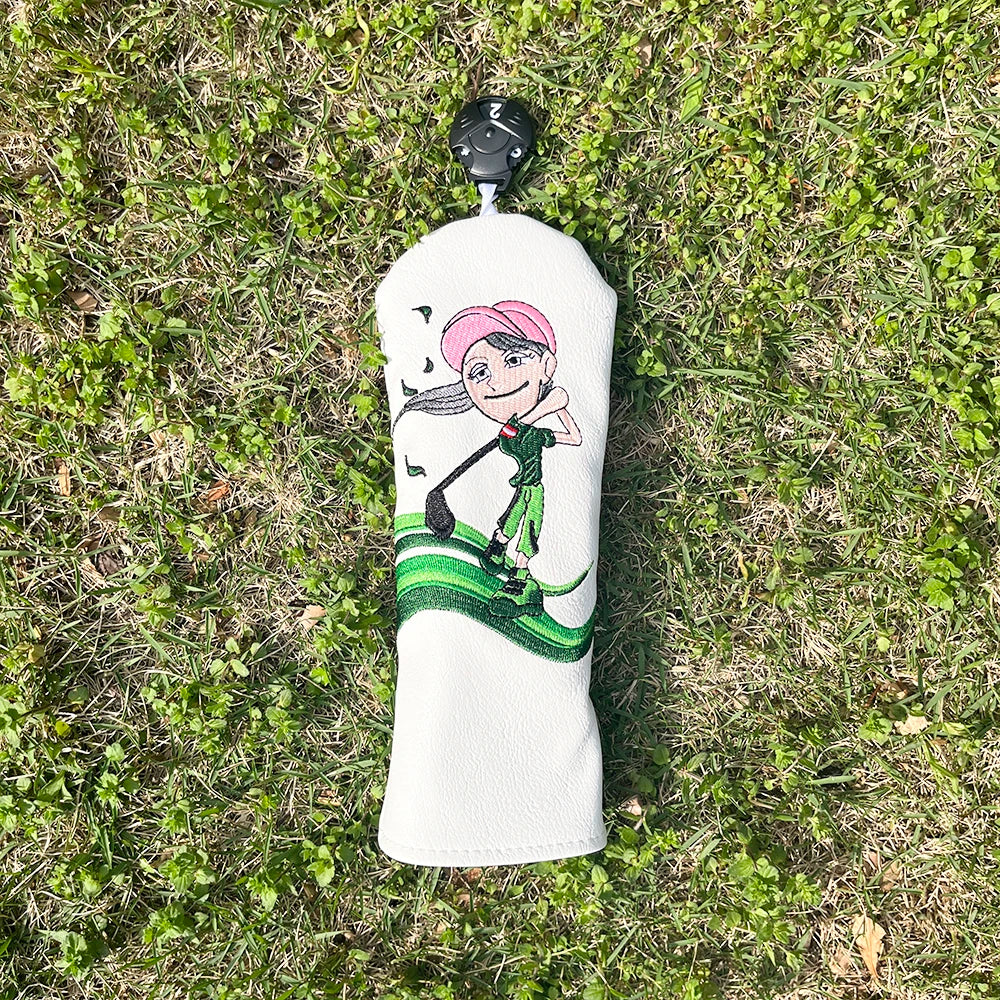 Pink Floral Golf Head Cover Set - Pink Floral Golf Head Cover Set - view 8 | Noggin Golf | Noggin Golf