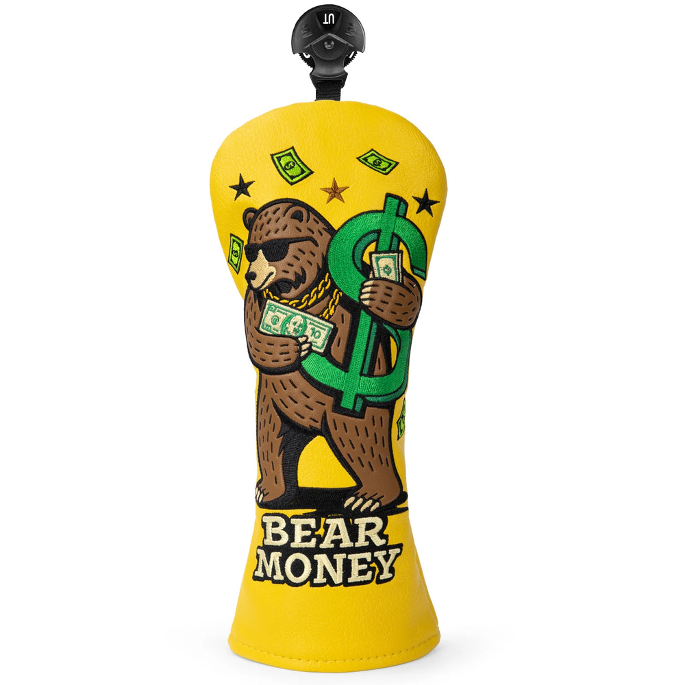 Bear Money Golf Club Cover Set - Bear Money Golf Club Cover Set - lifestyle shot | Noggin Golf | Noggin Golf