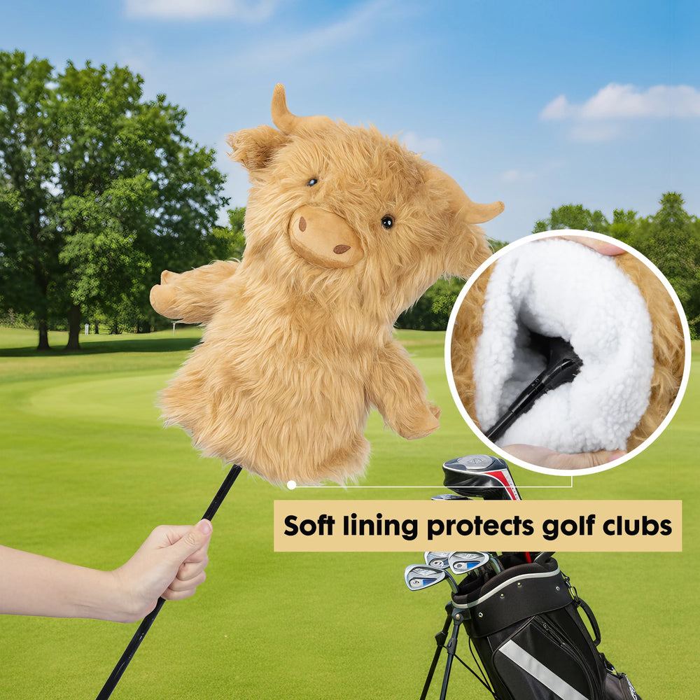 Highland Cow Golf Driver Head Cover - Highland Cow Golf Driver Head Cover - view 6 | Noggin Golf | Noggin Golf