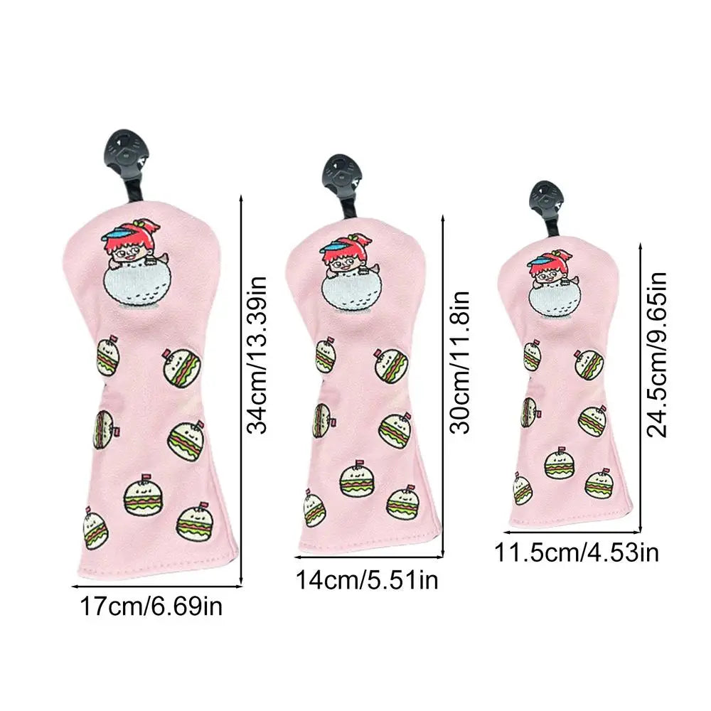 Small Pattern Golf Head Cover Set - Small Pattern Golf Head Cover Set - view 7 | Noggin Golf | Noggin Golf