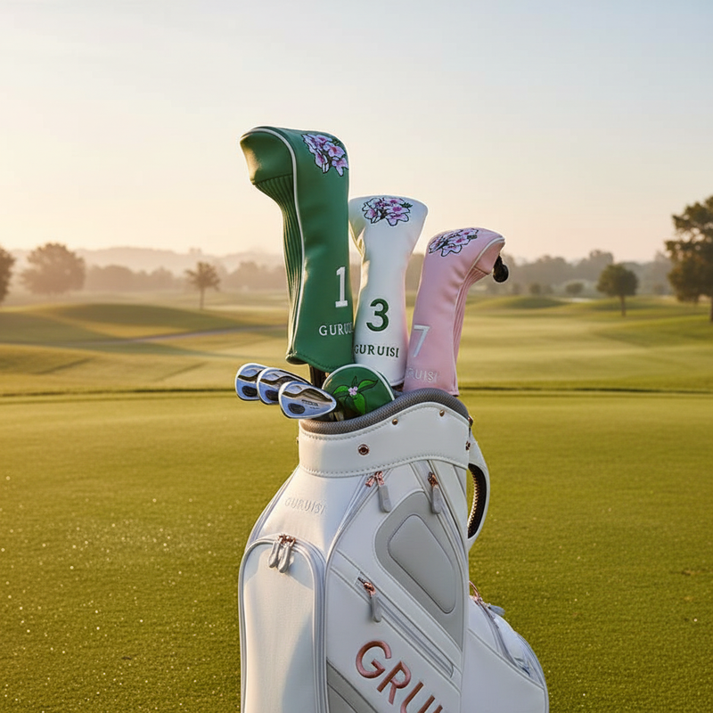 Embroidered Flower Golf Head Cover - women's head covers golf head cover by Noggin Golf
