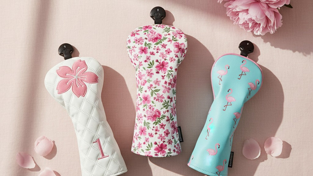 Noggin Golf Mother's Day — Sakura, Spring Flower, Pink Flamingo head covers